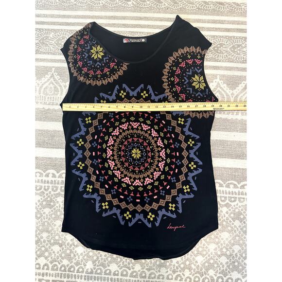 Desigual Sleeveless Patterned Blouse Size Large - Picture 4 of 7